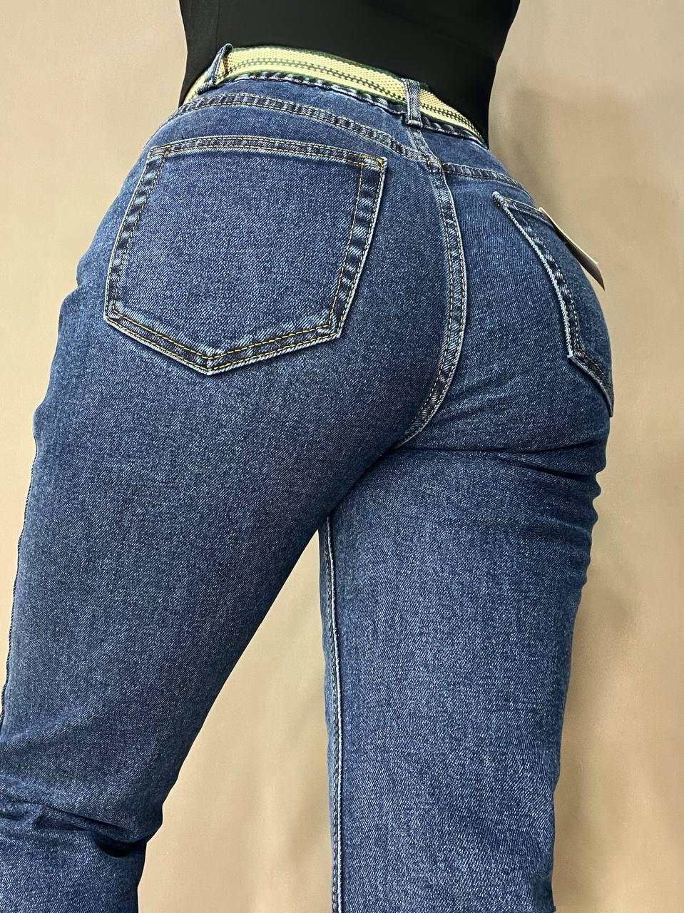 Джинси жіночі Vanver 8260 MOM з резинкою на талії і ременем р. 32 87 см 120 см Синій - фото 4 Джинси жіночі Vanver 8260 MOM з резинкою на талії і ременем р. 32 87 см 120 см Синій - фото 4