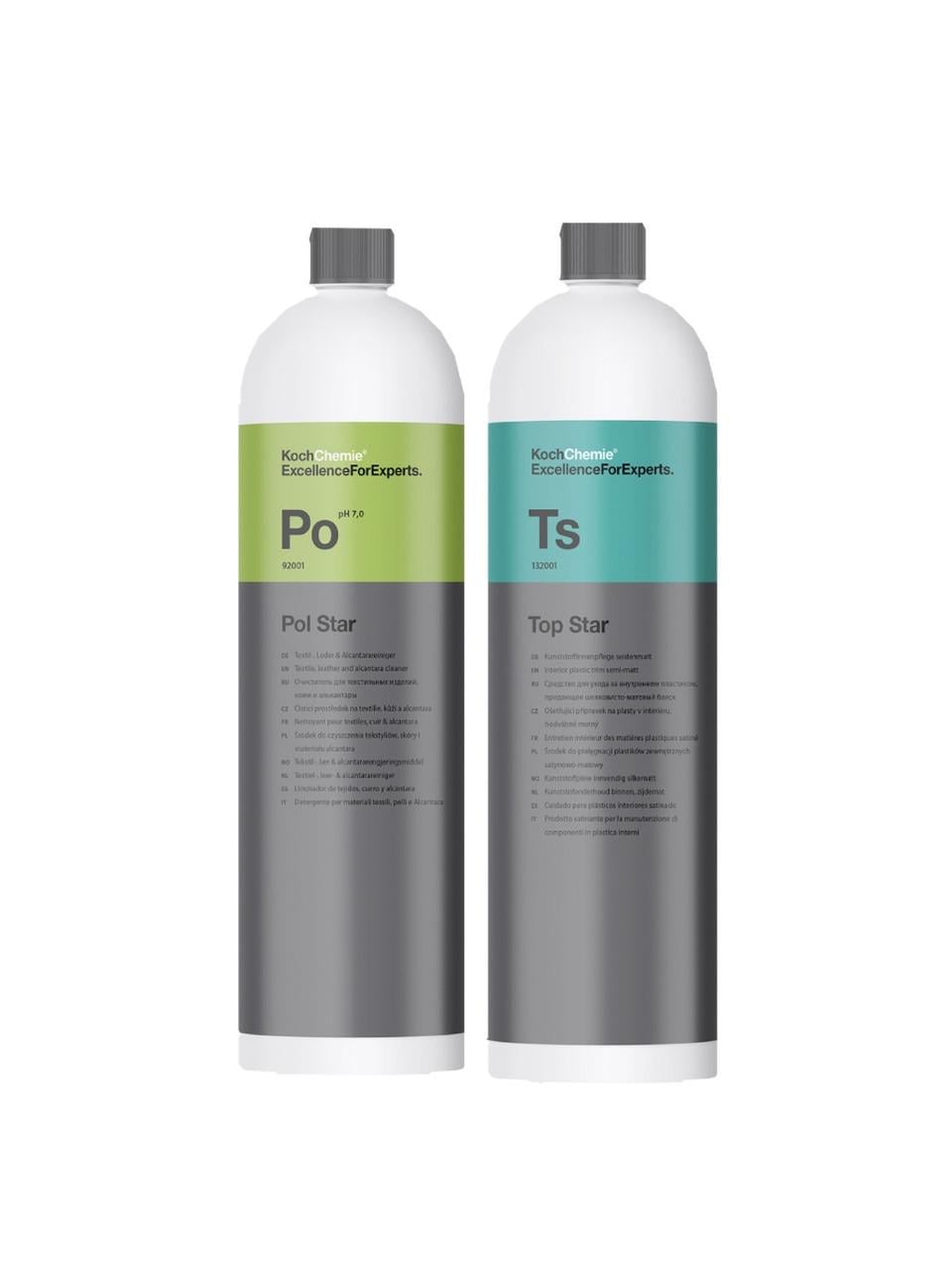 Набір Koch-Chemie Pol Star та Top Star для хімчистки тканини алькантари шкіри та догляду за пластиком на розлив 250 мл
