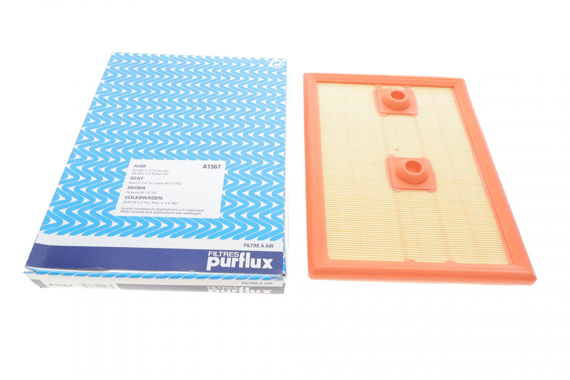 Фильтр воздушный PURFLUX для VW Golf VII 1,2/1,4TSI 12- (A1567)