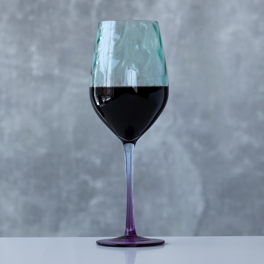 Набір келихів Elisey 9054-002 Віолет 620 мл скло 8,7х24 см 2 шт. Бірюзовий (118-81-9054-002) - фото 2 Набір келихів Elisey 9054-002 Віолет 620 мл скло 8,7х24 см 2 шт. Бірюзовий (118-81-9054-002) - фото 2