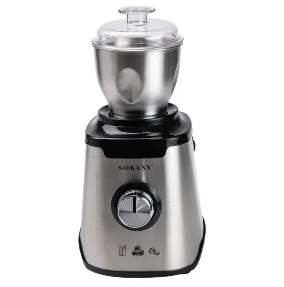 Блендер стационарный Sokany SK-187 с тремя чашами 0,5/1/1,5 л Стальной - фото 5 Блендер стационарный Sokany SK-187 с тремя чашами 0,5/1/1,5 л Стальной - фото 5