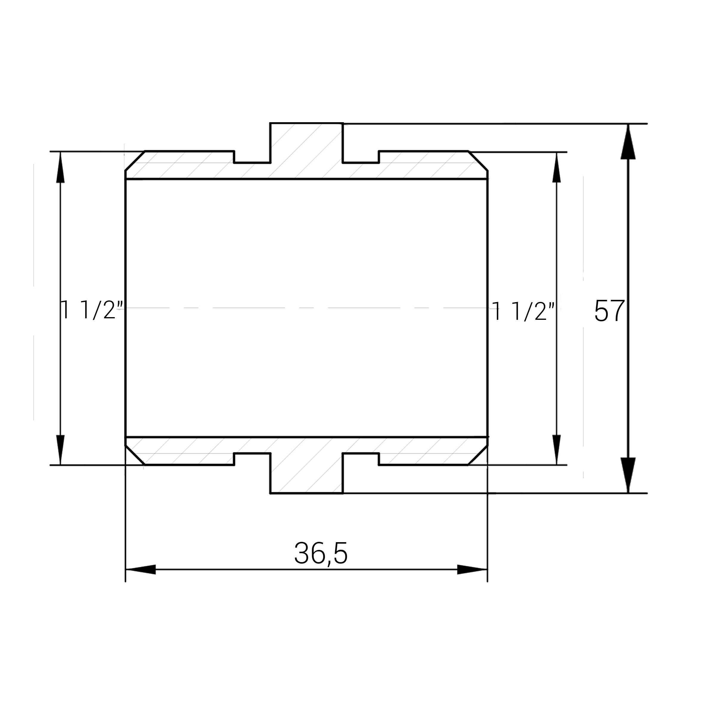 Ниппель VA 000025094 никель наружная-наружная 1 1/2" (156983) - фото 5