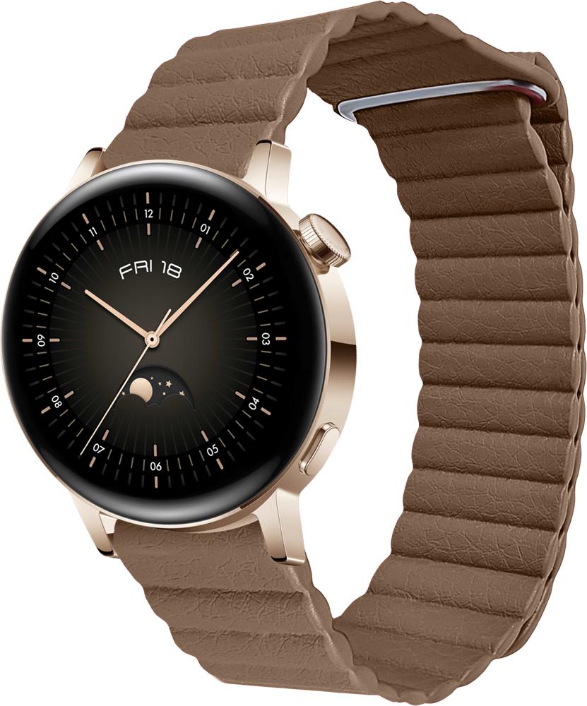 Ремешок кожаный Genis для Huawei Watch GT3 42 мм Brown (26510-30)