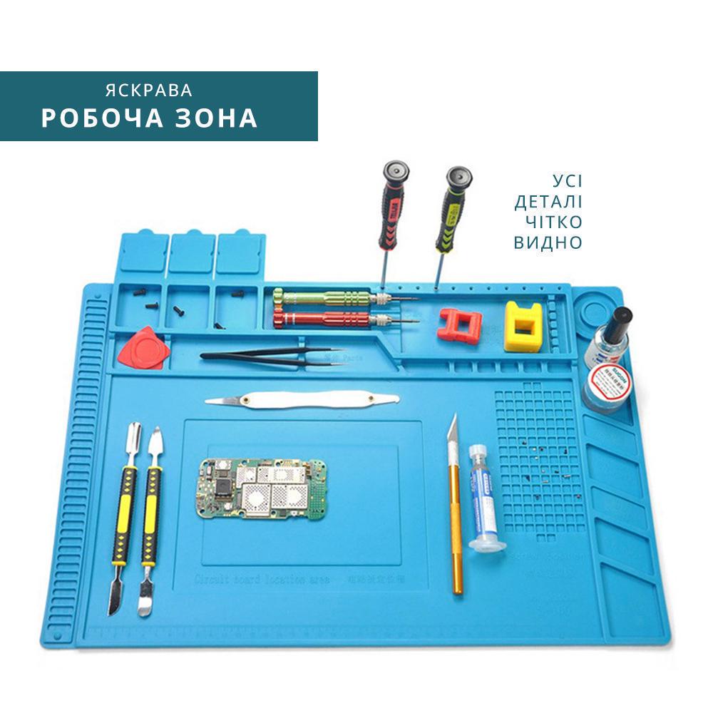 Килимок силіконовий для паяння магнітний 45х30 см (17673297) - фото 3