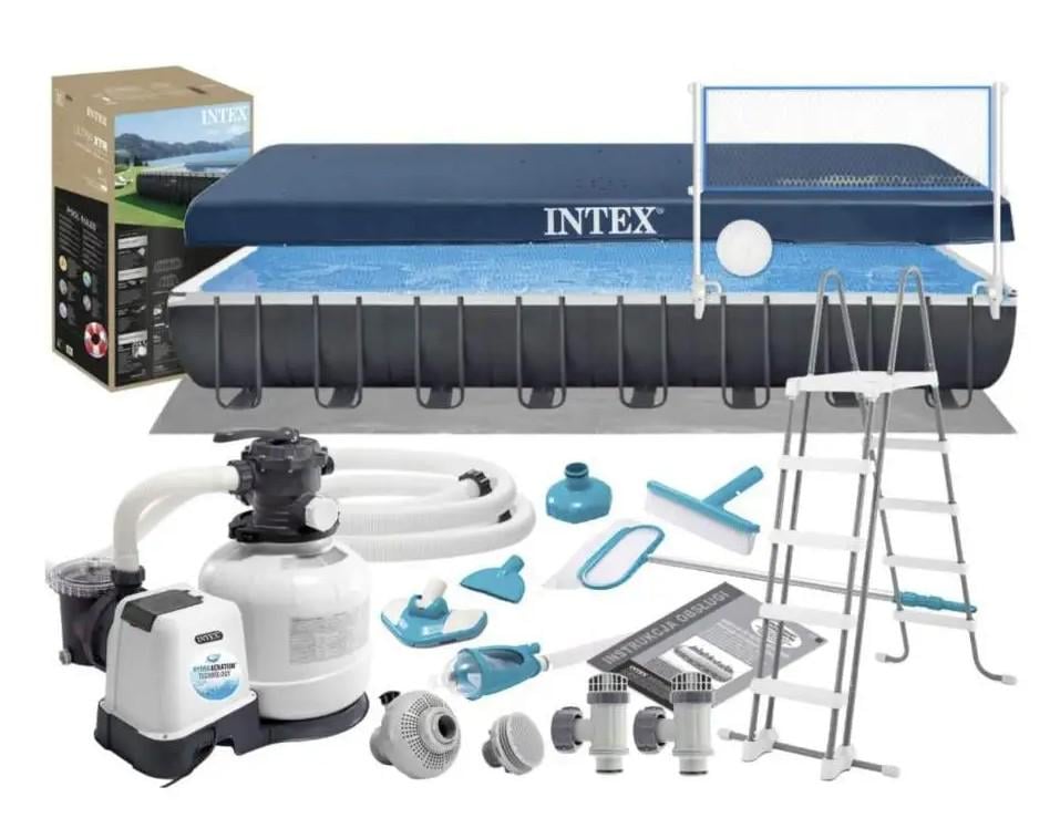Бассейн каркасный Intex 26378 с хлоргенератором полный набор 975х488х132 см (898564067)