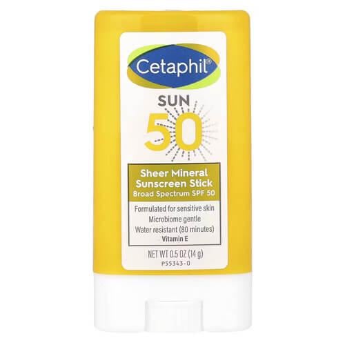 Солнцезащитное средство Cetaphil Sheer Mineral Sunscreen Stick SPF 50 14 г (CET-10800) Солнцезащитное средство Cetaphil Sheer Mineral Sunscreen Stick SPF 50 14 г (CET-10800)