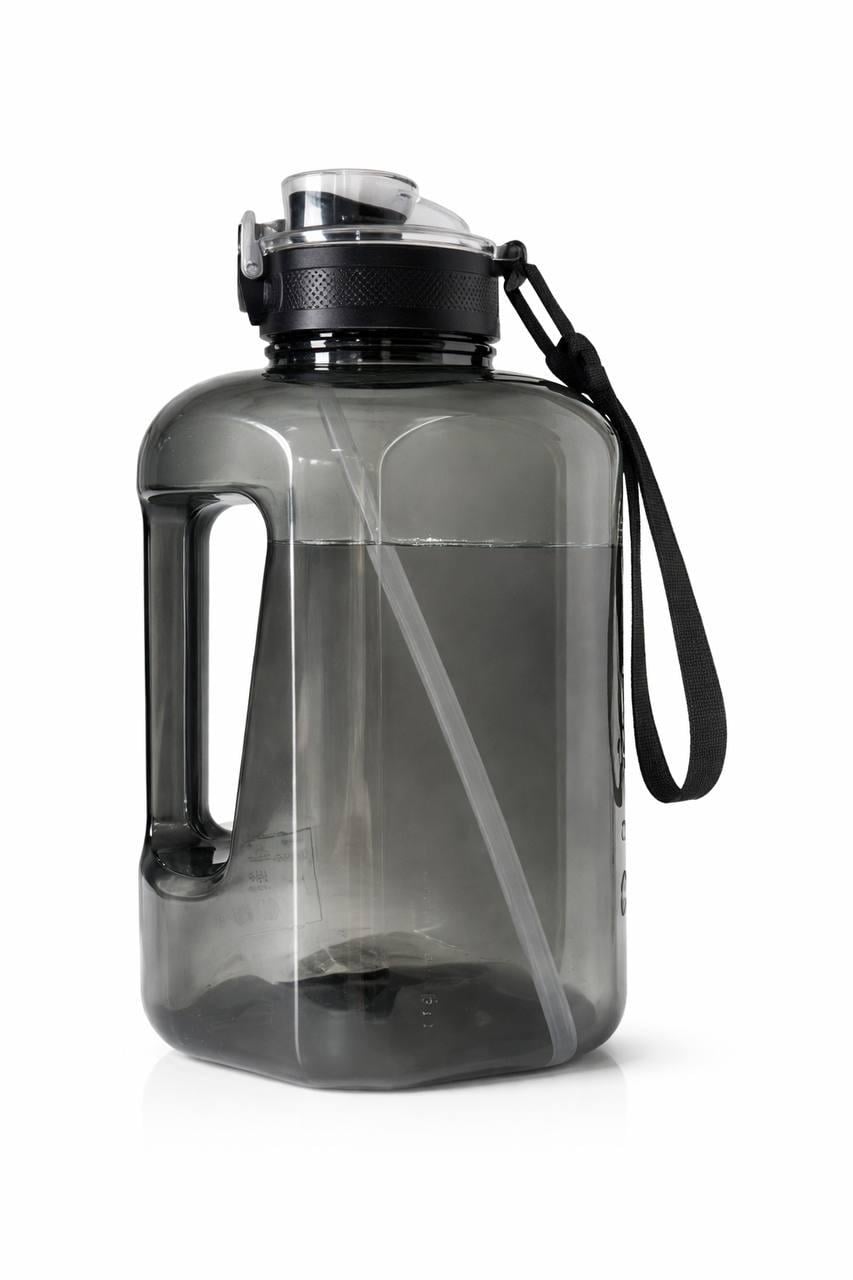 Пляшка Fitness Cup з широким горлом і герметичною кришкою 2200 мл Чорний (2865573524)