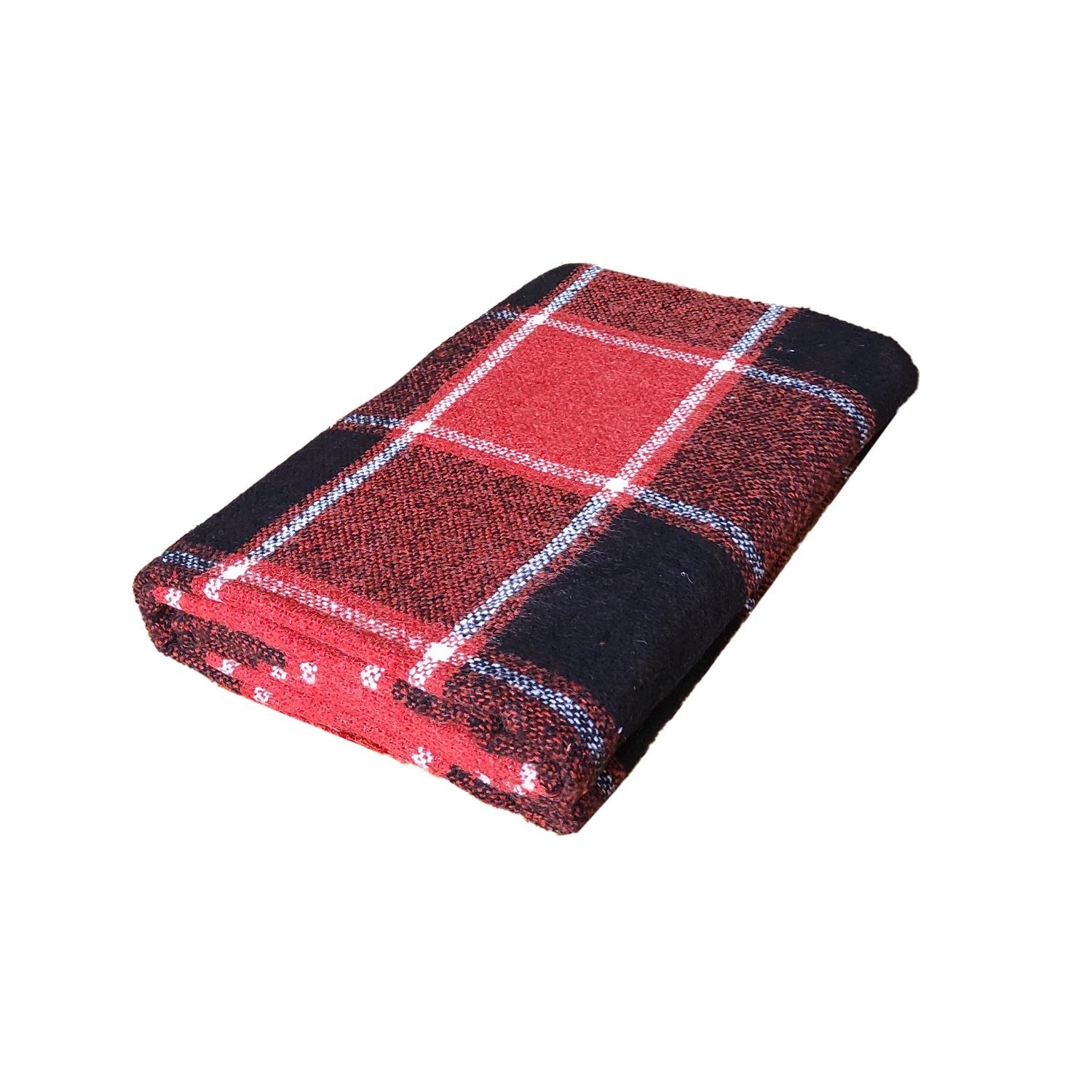 Плед вовняний Vladi Палермо 140х200 см П7 Білий/Червоний/чорний (4093) - фото 2
