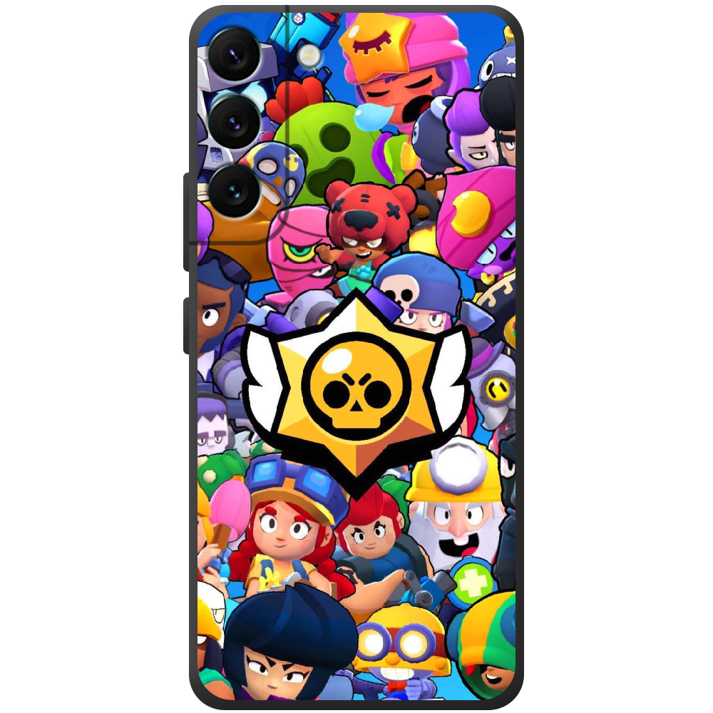 Чехол BoxFace Samsung Galaxy S22 Plus (S906) Brawl Stars Черный силикон (44381-up2389-44381)