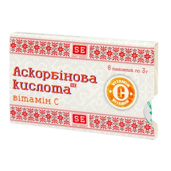 Витамин C Farmakom Витамин-ка Аскорбиновая кислота Витамин С 6 таб. (000027545)
