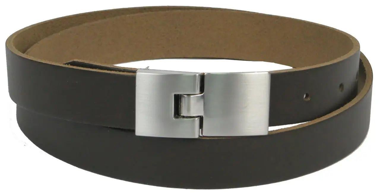 Ремінь жіночий Vanzetti шкіряний 115х2,5 см Коричневий (100013)