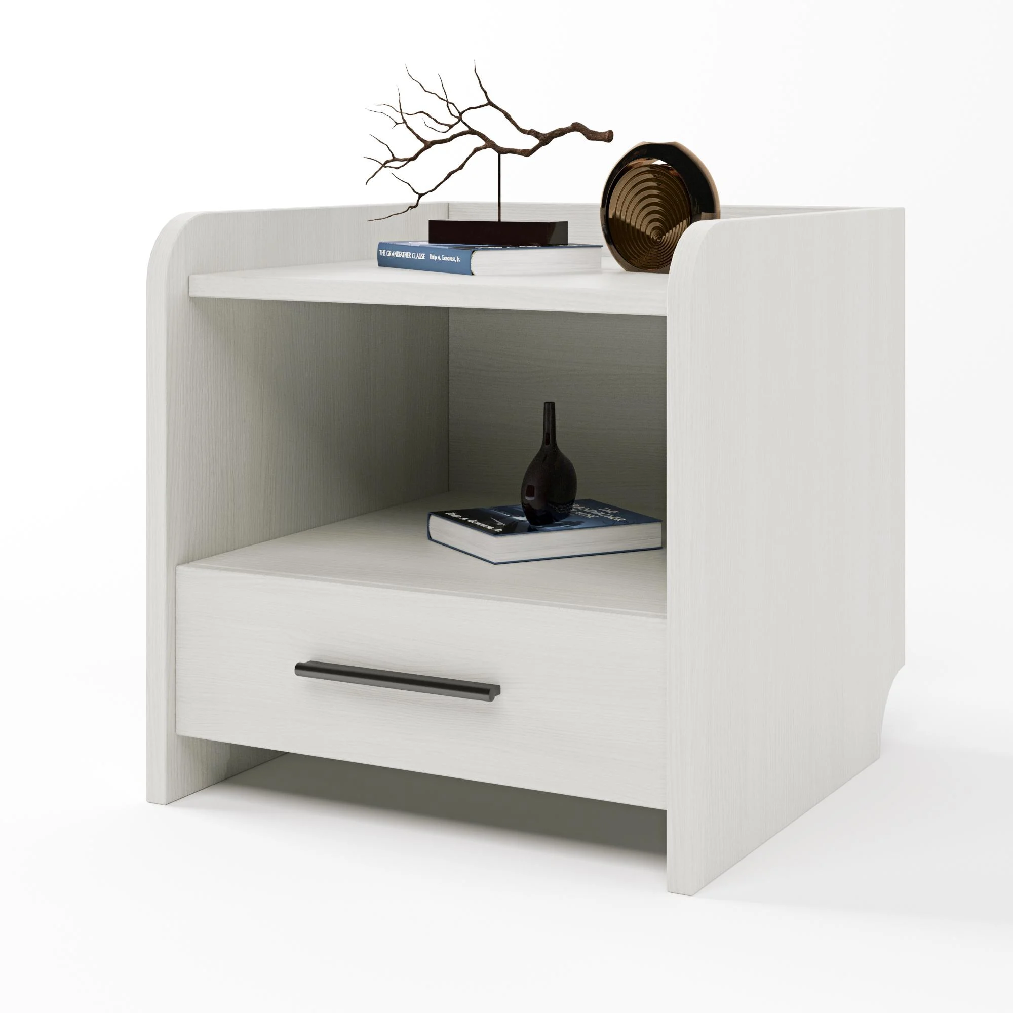 Тумба приліжкова Еверест Т-1 з ящиком і полицею Німфея альба (EVR-2465)