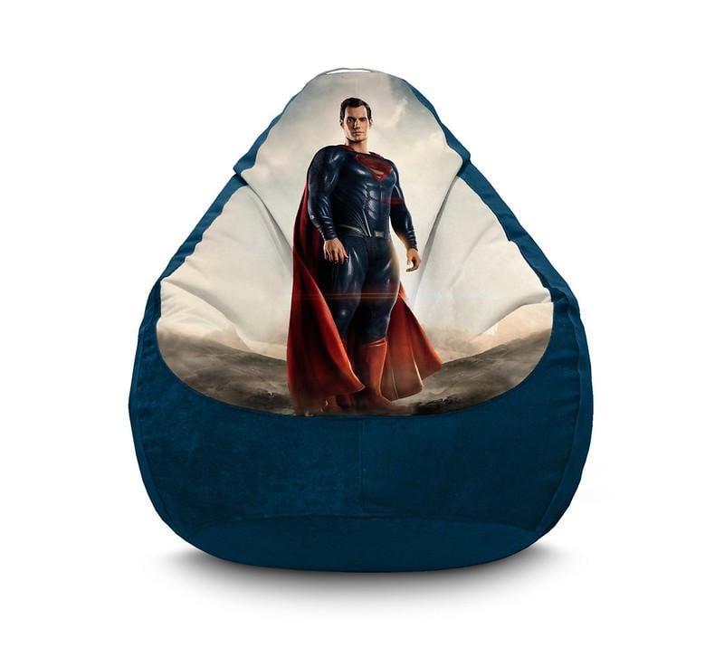 Кресло мешок iPuff Superman Costume Флок XXL 90х125 см Синий Кресло мешок iPuff Superman Costume Флок XXL 90х125 см Синий