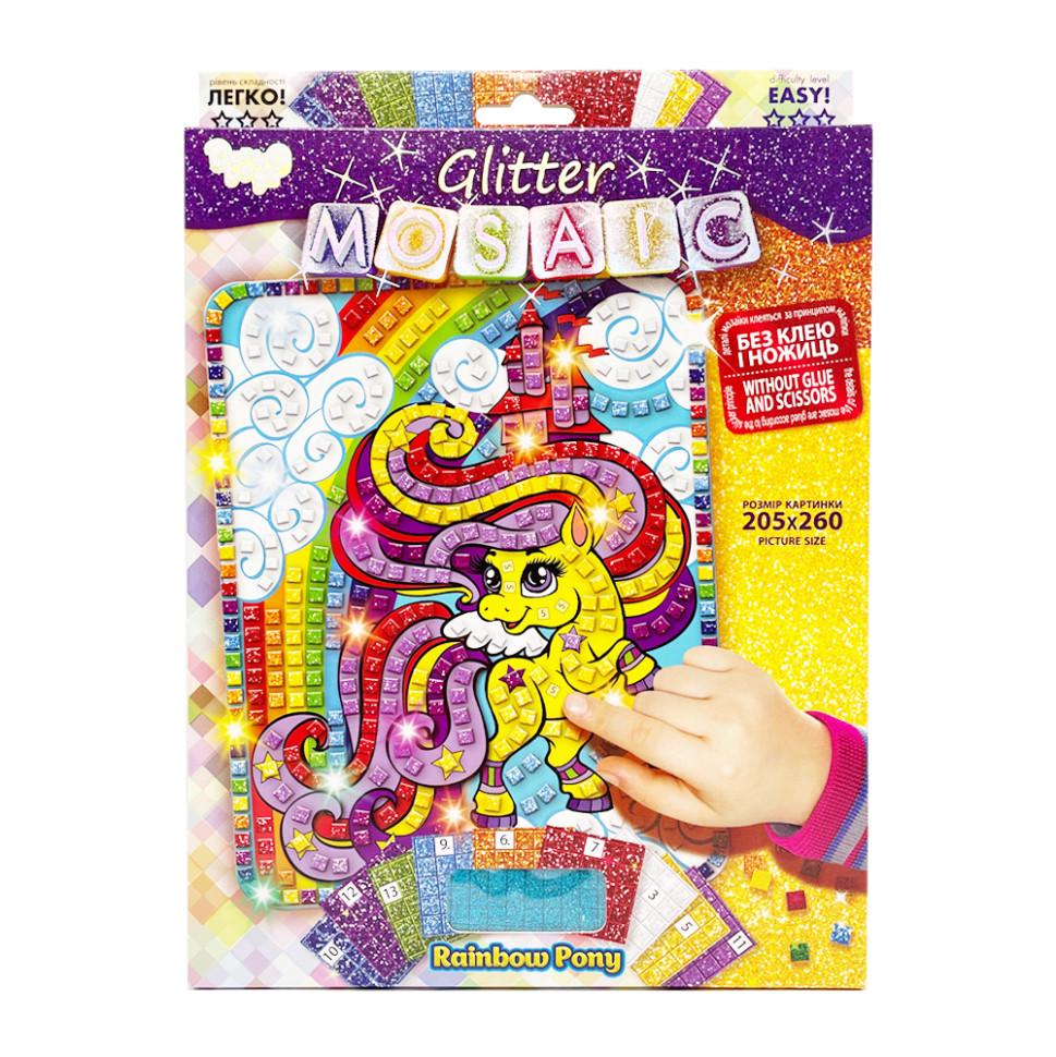 Набір креативної творчості Danko Toys Блискуча мозаїка Rainbow Pony БМ-02-04 20,6х26 см (RLT46968)