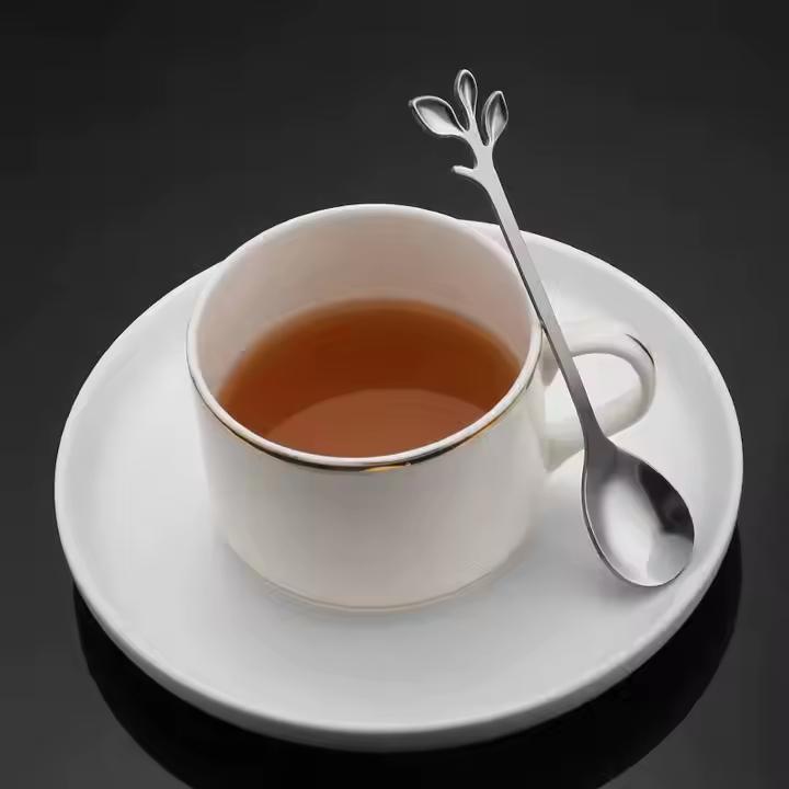 Набор чайных ложек с ручкой в виде веточки 6 шт. Серебристый (2464734078) - фото 3 Набор чайных ложек с ручкой в виде веточки 6 шт. Серебристый (2464734078) - фото 3