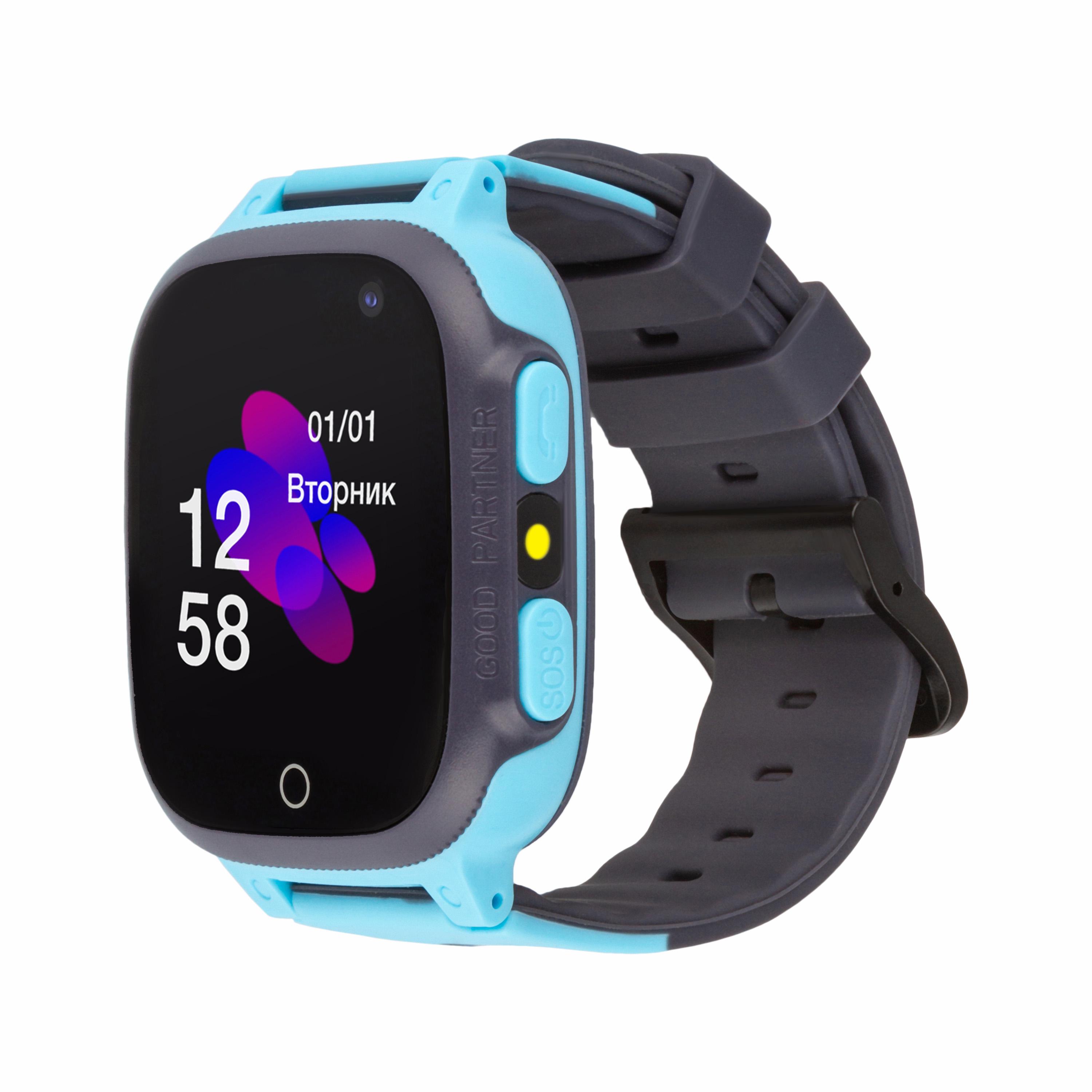 Дитячий смарт годинник-телефон трекер Discovery iQ3600 Camera LED Light Blue