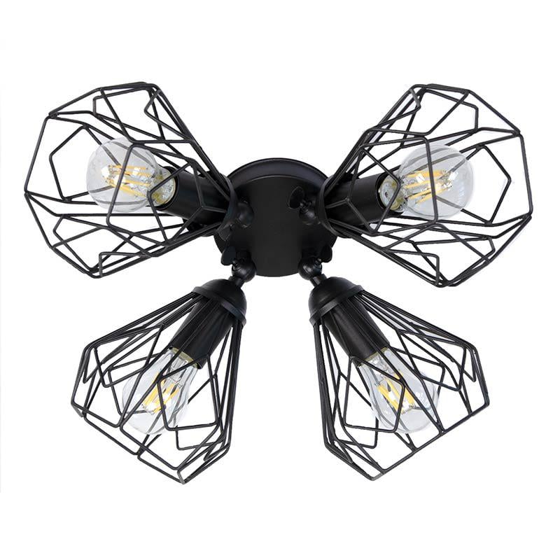 Светильник потолочный Atmolight Bevel L165-4 на четыре лампы Черный (1332)