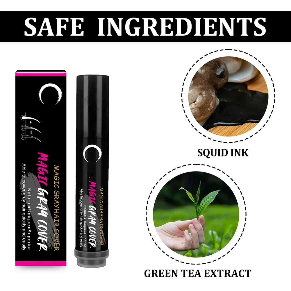 Олівець тонувальний Eelhoe для фарбування сивини та відрослого коріння волосся Чорний - фото 4 Олівець тонувальний Eelhoe для фарбування сивини та відрослого коріння волосся Чорний - фото 4