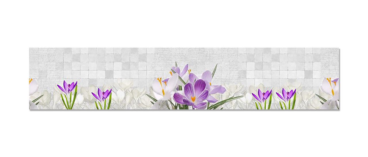 Наклейка виниловая на кухню Zatarga Крокусы под плитку 600х3000 мм (1283915293)