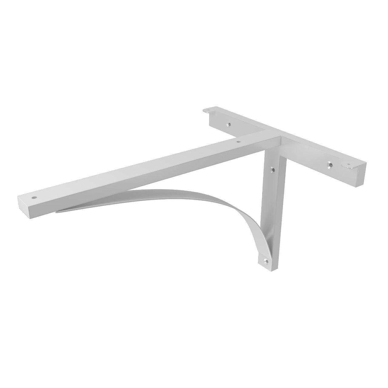 Кронштейн для стільниці 390х500х300 мм з кріпленням Білий (2574803855/К1173)