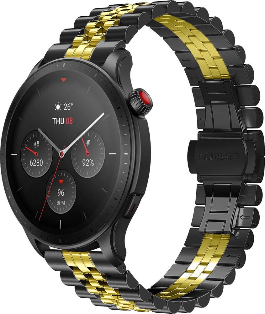 Браслет металлический Stech Line для Amazfit GTR 4 (22 мм) Black Gold (31090-02)