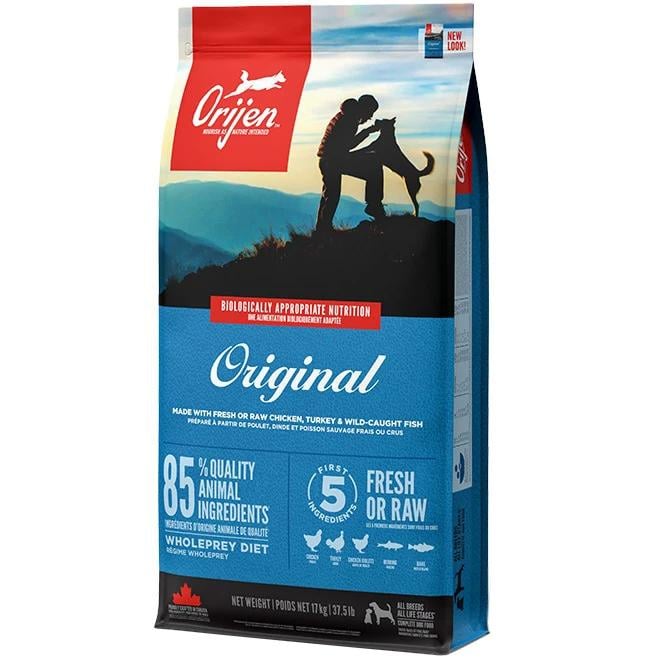 Корм сухий Orijen Original Dog для собак усіх порід та вікових груп з куркою/індичкою та оселедцем 17 кг (o18217)