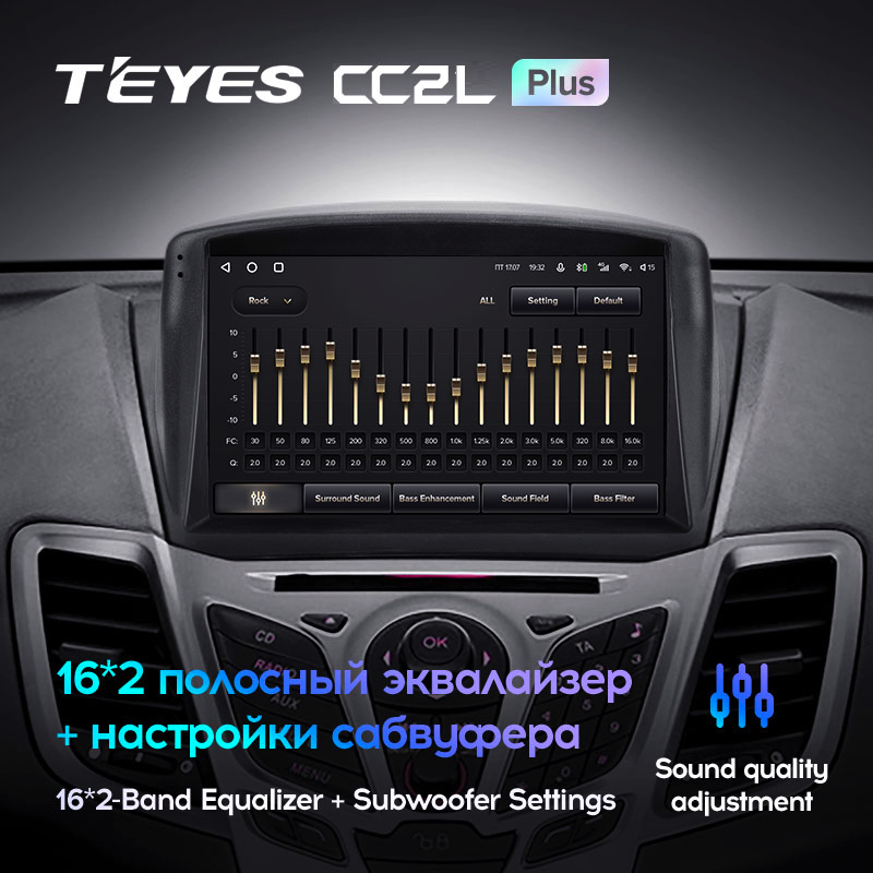 Автомагнитола штатная Teyes CC2L Plus для Ford Fiesta Mk 6 2008-2019 Android 2/32 Гб Wi-Fi вариант A (1650664468) - фото 4