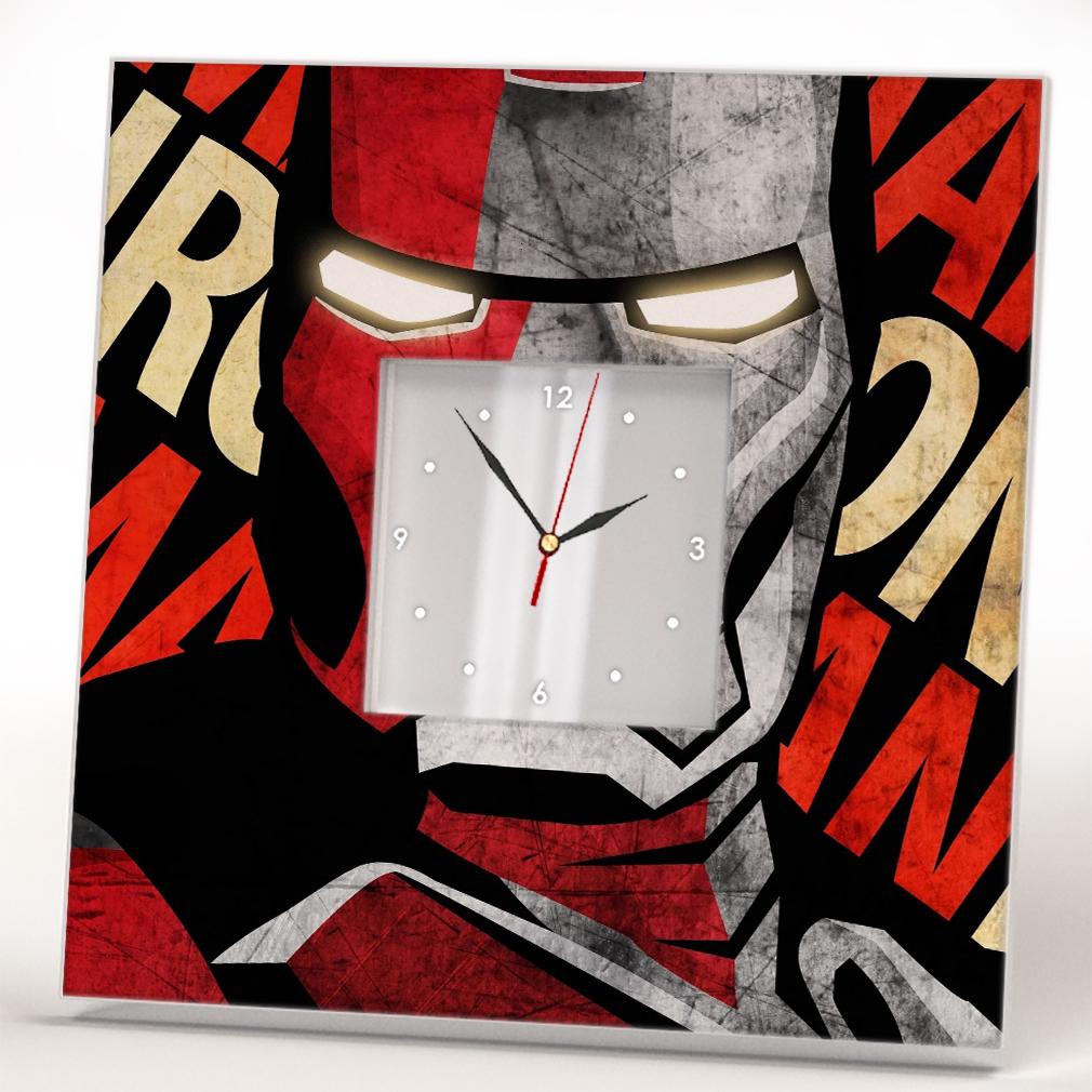 Часы "Железный человек" 260x260 мм (C04354) Часы "Железный человек" 260x260 мм (C04354)