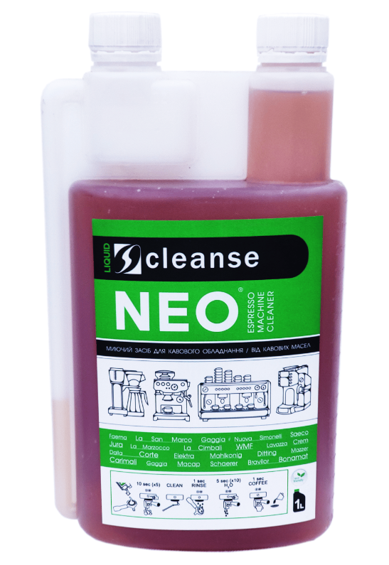 Средство моющее для очистки кофемашин от кофейных масел и жиров Cleanse Neo liquid 1 л (CNEOL31)