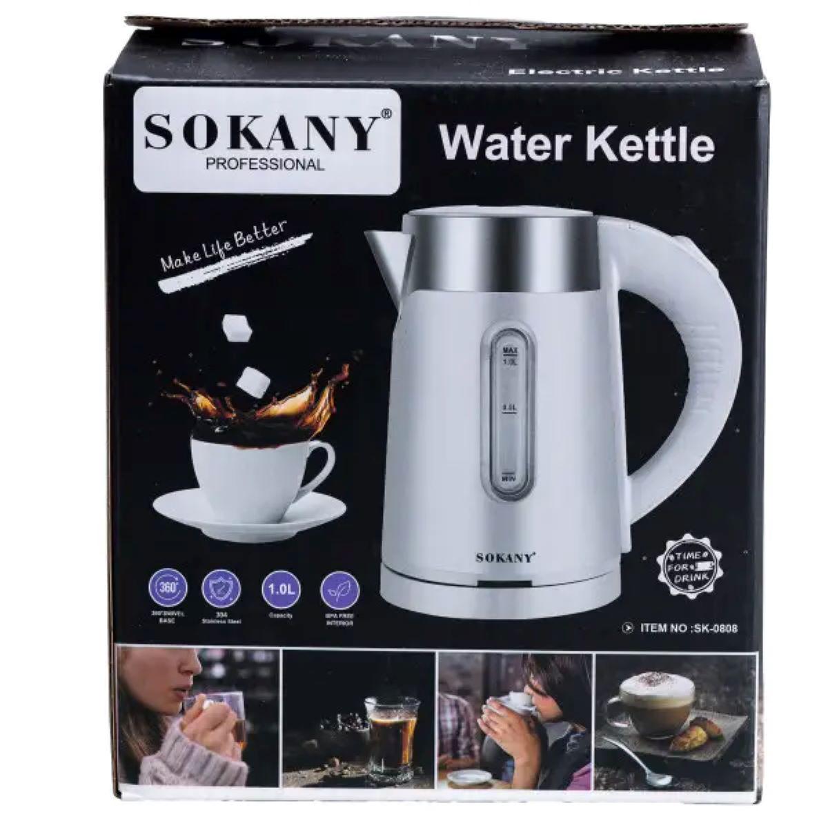 Электрочайник Sokany SK-0808 1200W Black (3903) - фото 15