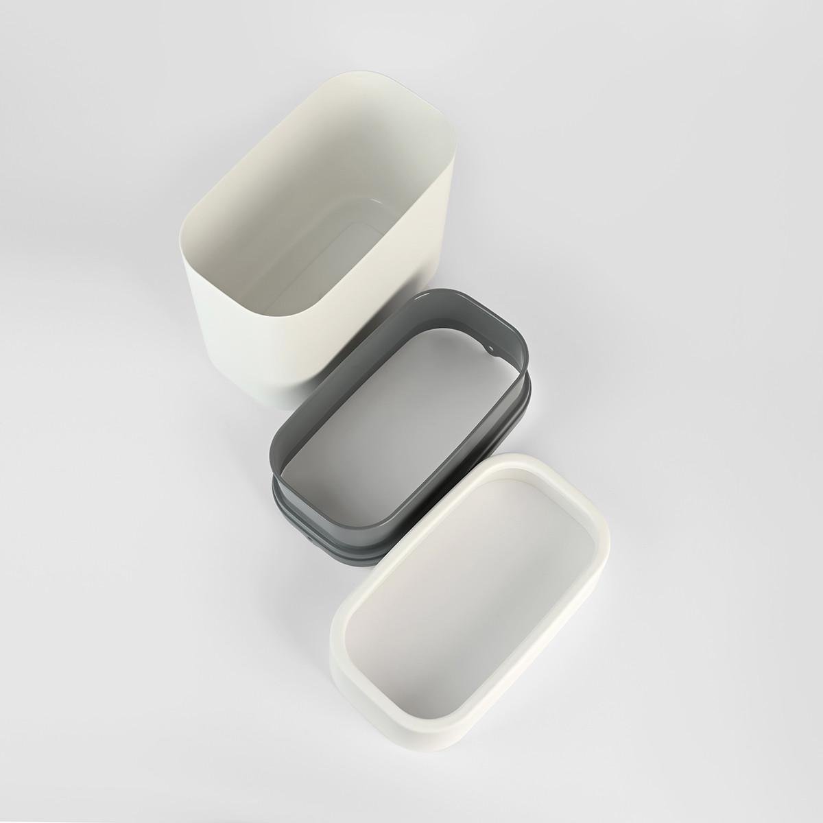 Ведро для мусора MVM MY HOME BIN-24 без крышки 10 л Белый/Серый (BIN-24 10L WHITE/GRAY) - фото 8