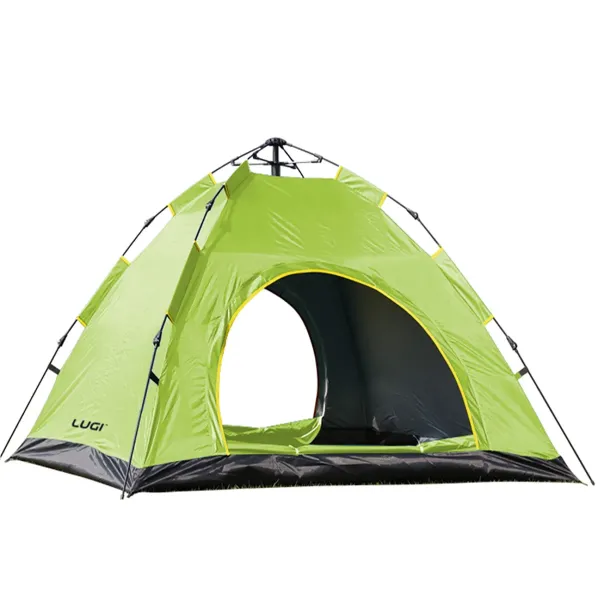 Намет туристичний двомісний LUGI з автоматичним каркасом 200х200х140 см Зелений (147-107-LU-019M)