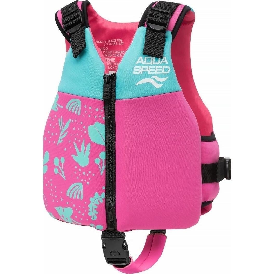 Жилет для плавания детский Aqua Speed SAFE SPLASH р. 15-19 кг Розово-бирюзовый (626-03)