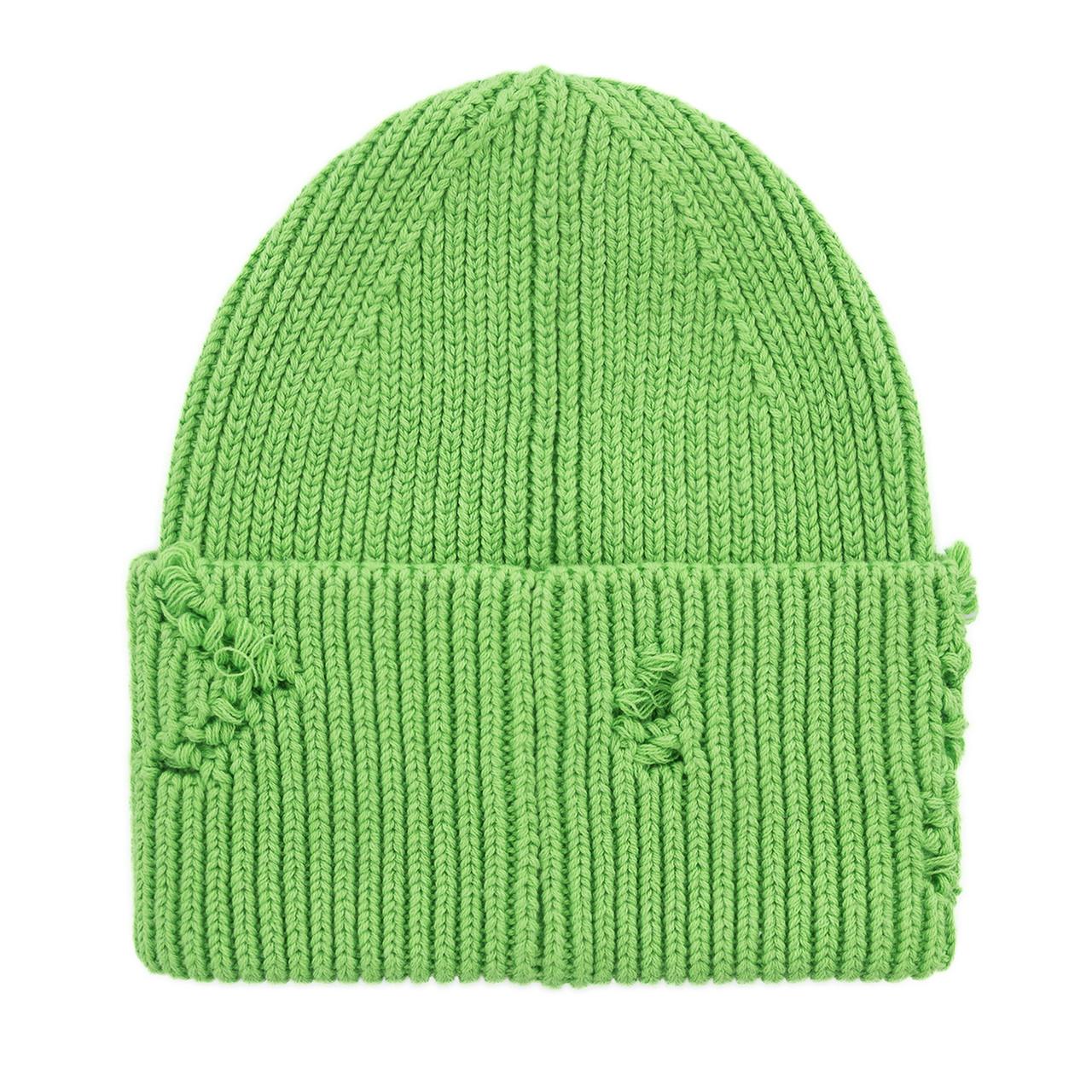 Шапка женская Malisa БРУНО без подкладки рваная с эмблемой на отвороте one size Салатовый (253682) - фото 3 Шапка женская Malisa БРУНО без подкладки рваная с эмблемой на отвороте one size Салатовый (253682) - фото 3