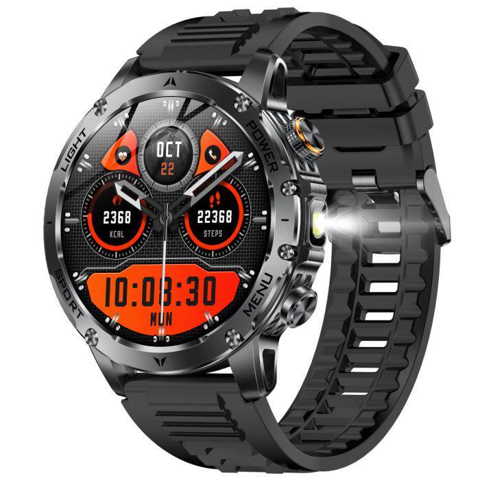 Смарт-часы мужские Smart Power Ultra Rubber со стальным коррупсом 25 см Черный (150-96-2053)