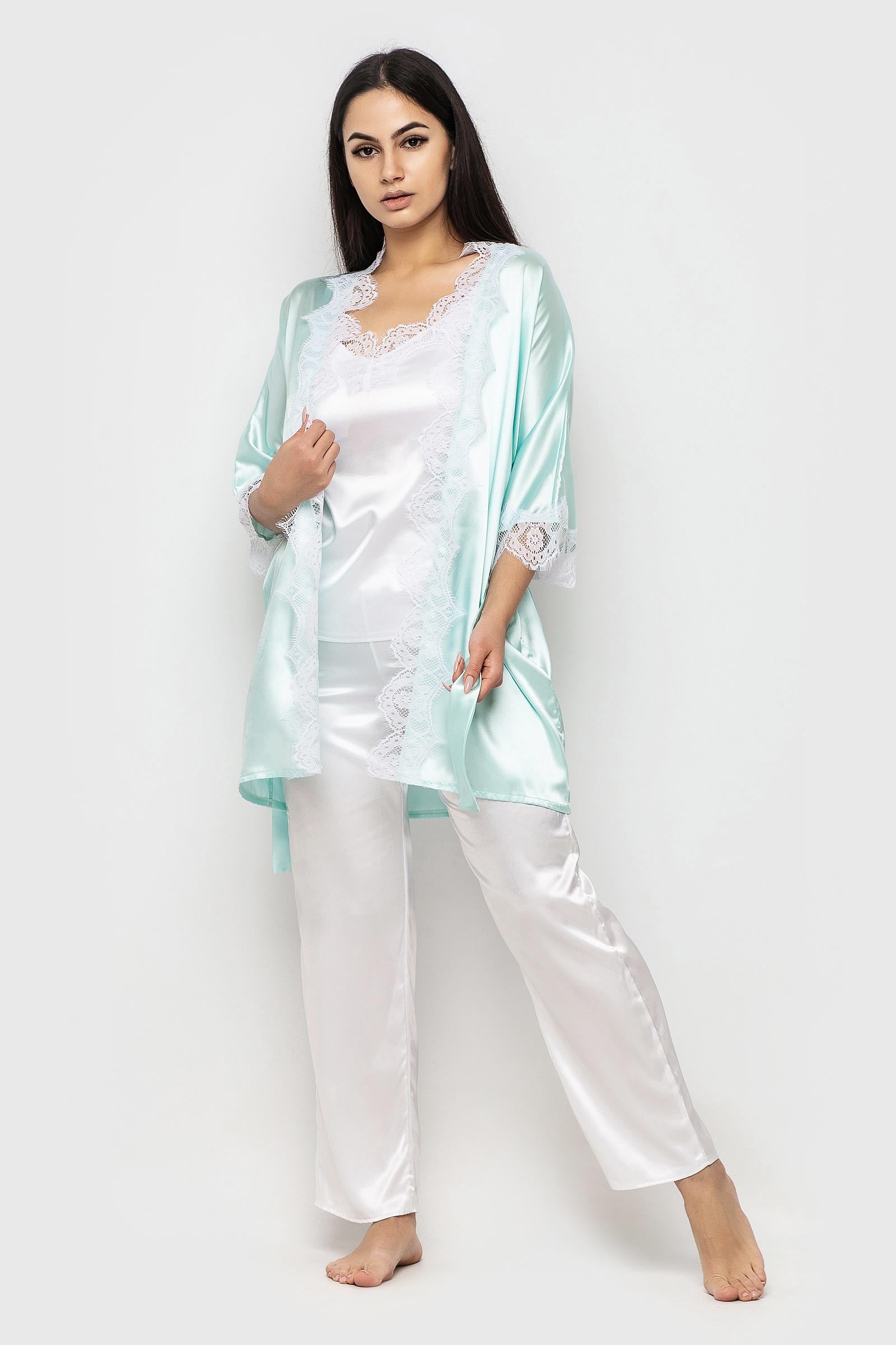 Домашний костюм Ghazel 17111-24 Сицилия р. 42 Мятный/Белый (5626542)