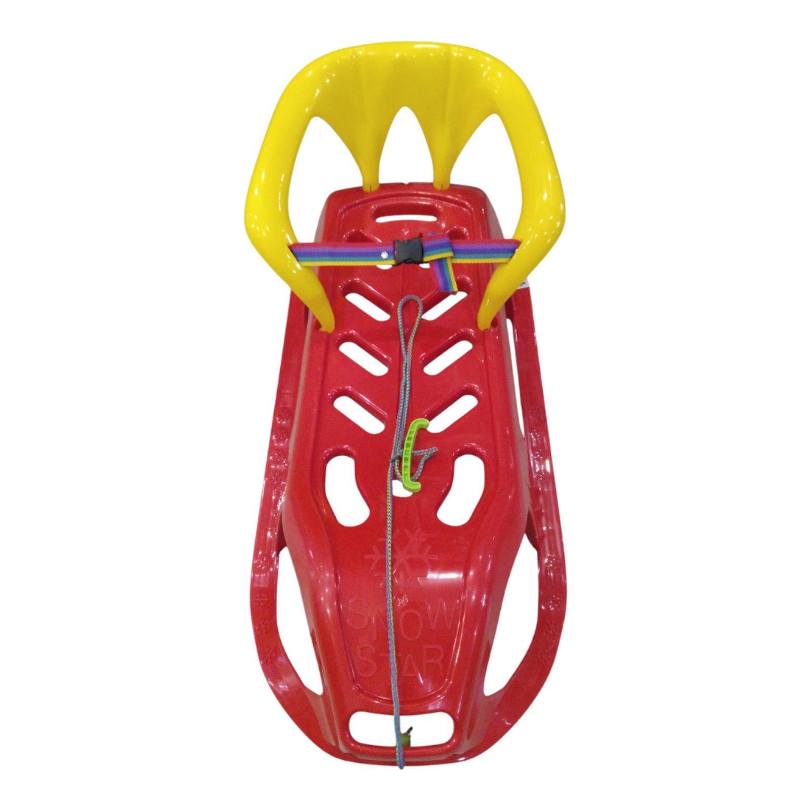 Санки-дитячі зі спинкою Marmat Snow Star Червоний (111) - фото 2