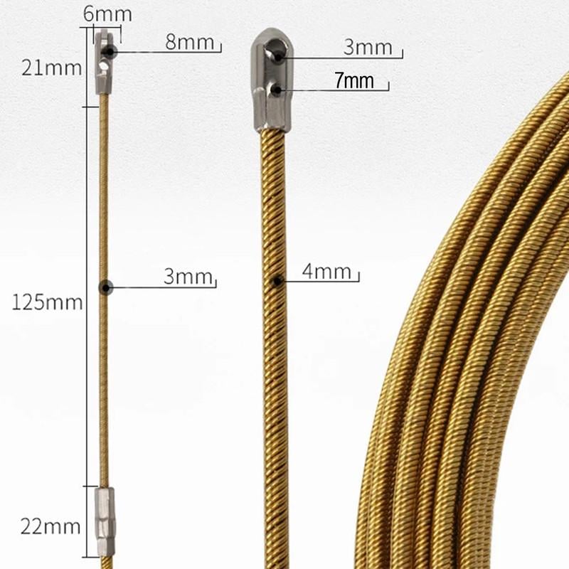 Протяжка спиральная металлическая Tactix d 4 мм х 30 м для кабеля (MET.WIRE4-30) - фото 3 Протяжка спиральная металлическая Tactix d 4 мм х 30 м для кабеля (MET.WIRE4-30) - фото 3