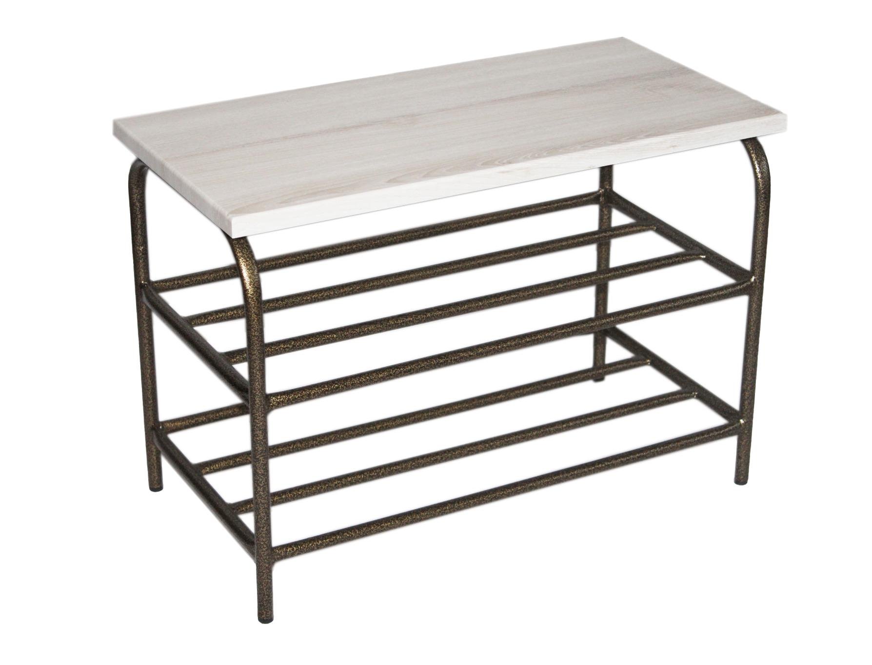 Банкетка полка для обуви из металла и твердого сидения 60 см (9283827) Банкетка полка для обуви из металла и твердого сидения 60 см (9283827)