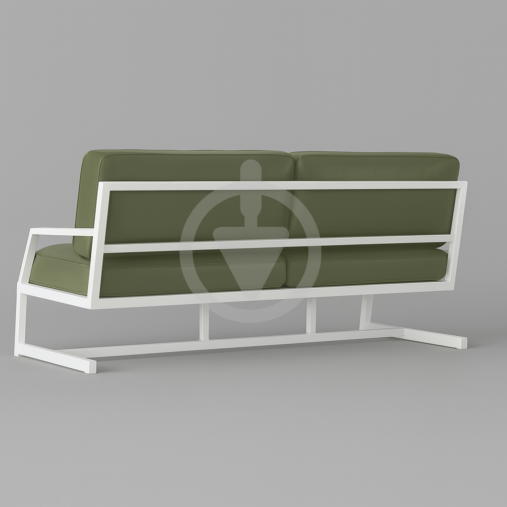 Диван металевий AVVS tech Атлас вуличний лофт екошкіра з підлокотниками 126 см Оливковий/Білий (30222761) - фото 3 Диван металевий AVVS tech Атлас вуличний лофт екошкіра з підлокотниками 126 см Оливковий/Білий (30222761) - фото 3