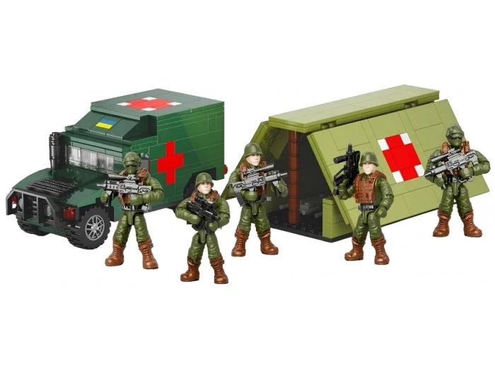 Конструктор KB 1152 полевой госпиталь машина палатка 5 фигурок 513 дет. (2834347601)