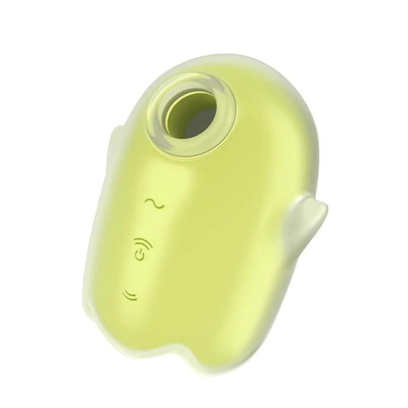 Вибратор вакуумный сверкающий Satisfyer Glowing Ghost 8,4 см Желтый (50651)