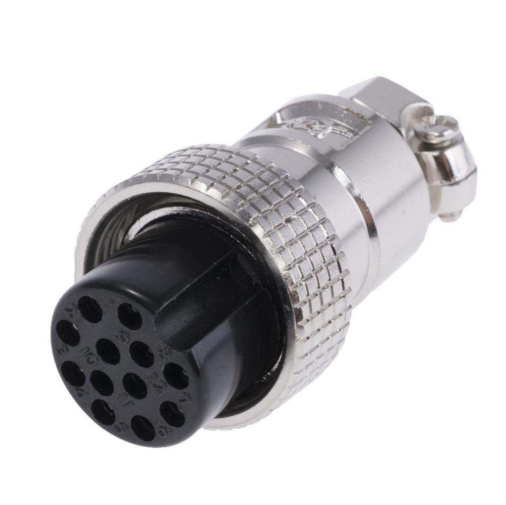 Разъем авиационный соединительный GX20-20M-12A 12 pin розетка (2902552500) Разъем авиационный соединительный GX20-20M-12A 12 pin розетка (2902552500)