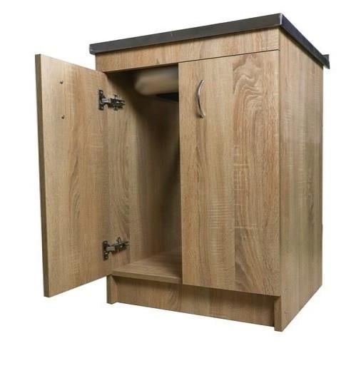 Тумба для кухни с мойкой 60х60 см правая чаша с сифоном Дуб Сонома - фото 5