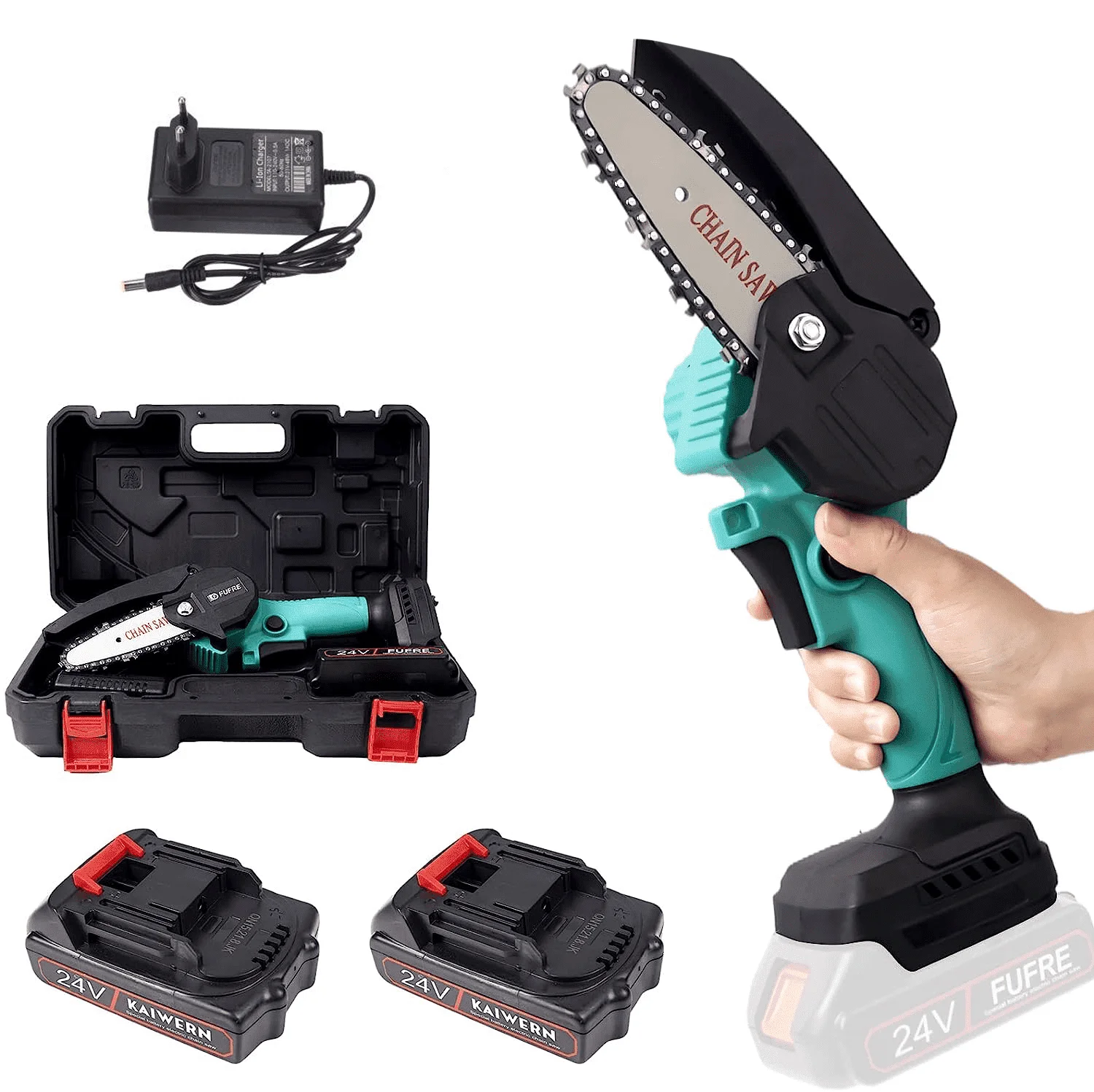 Пила аккумуляторная 4" 2 АКБ 24v в пластмассовом кейсе (29433594) - фото 5 Пила аккумуляторная 4" 2 АКБ 24v в пластмассовом кейсе (29433594) - фото 5