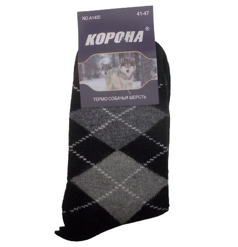 Термошкарпетки з собачої вовни Корона 1405 р. 41-47 Чорний (1544911948) - фото 1
