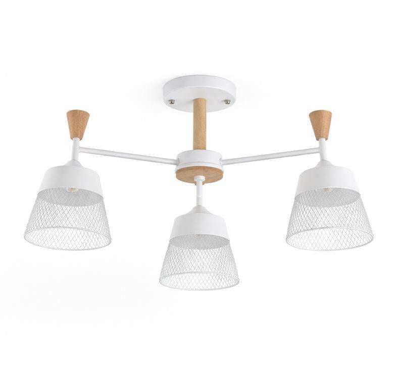 Люстра потолочная Valeso на 3 плафона XL25020-3 для гостиной и спальни Белый дерево