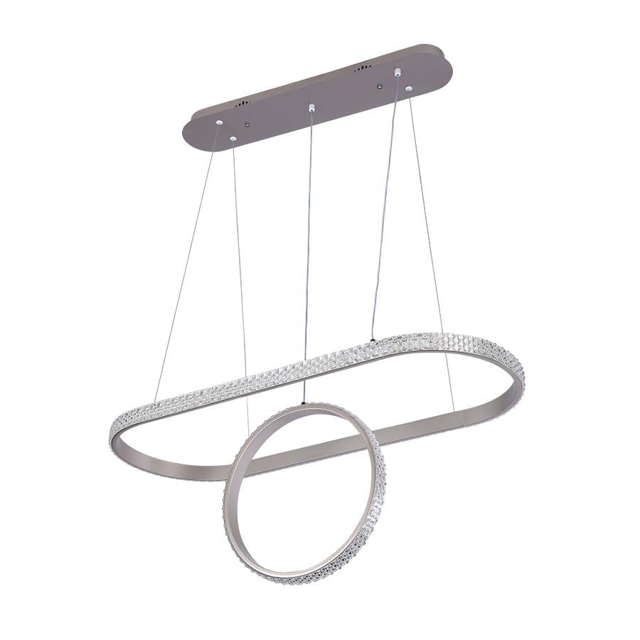 Люстра підвісна світлодіодна Levistella 7871221 800х300/300 CF Сріблястий