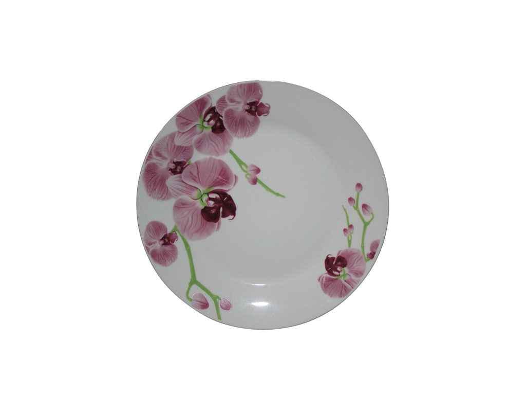 Тарелка Interos мелкая №8 Орхидея 200 мм 12 шт. (3663)
