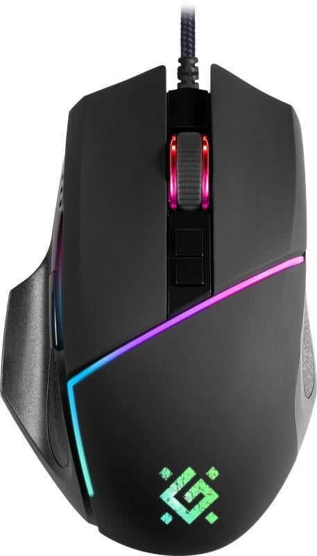 Компьютерная мышка игровая Defender Warfame GM-880L RGB 12800 dpi 8 кнопок Black (36260857)